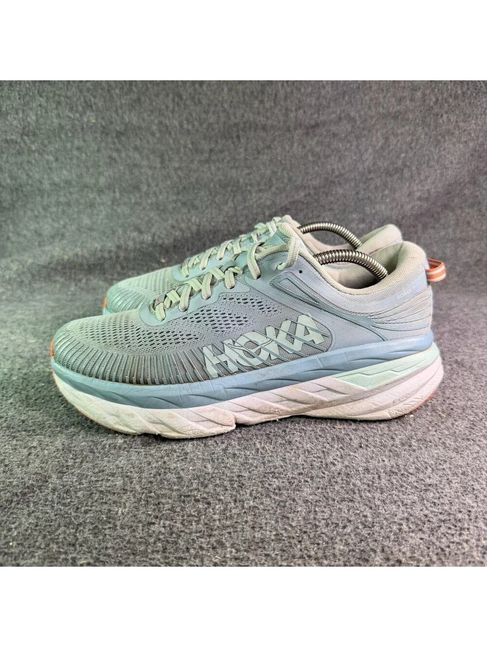 Hoka One One Bondi 7 Blue Fog Blue Glass Womens Size 10 Running Sneakers 1110519